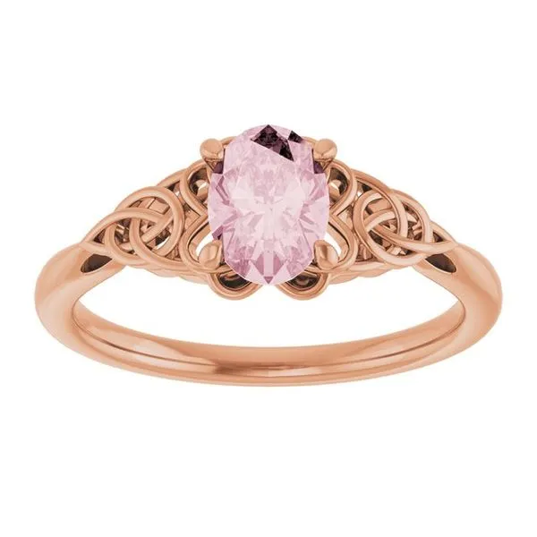 Celtic-Inspired Solitaire Ring Image 3 James Wolf Jewelers Mason, OH