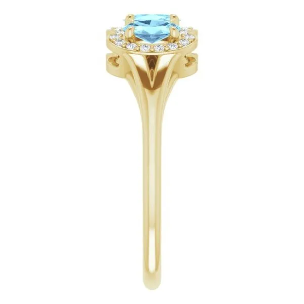 Halo-Style Three-Stone Ring Image 4 Jewelry Design Studio Jensen Beach, FL