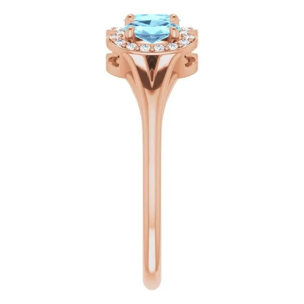 Halo-Style Three-Stone Ring Image 4 James Wolf Jewelers Mason, OH