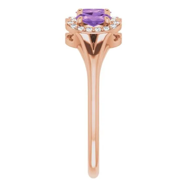 Halo-Style Three-Stone Ring Image 4 James Wolf Jewelers Mason, OH