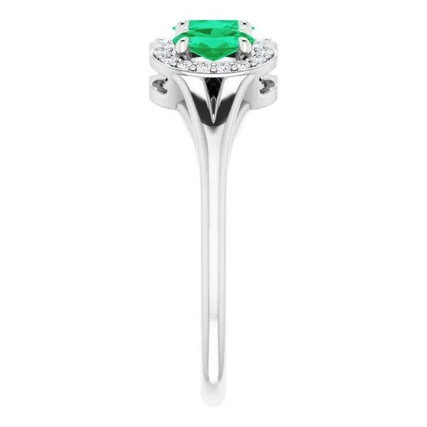 Halo-Style Three-Stone Ring Image 4 Holly's Jewelry Mountain Home, AR