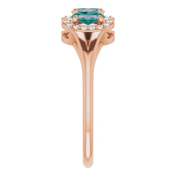 Halo-Style Three-Stone Ring Image 4 James Wolf Jewelers Mason, OH