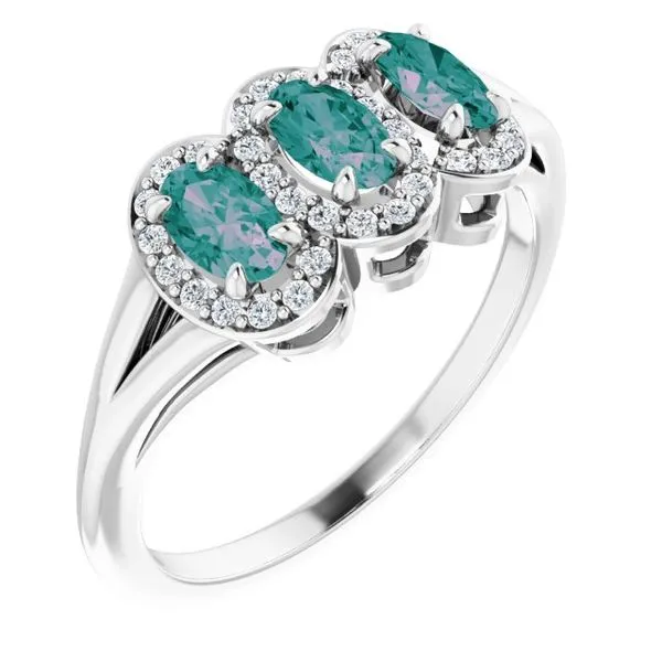 Halo-Style Three-Stone Ring Holly's Jewelry Mountain Home, AR