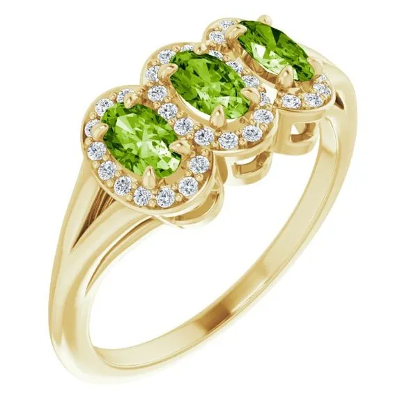 Halo-Style Three-Stone Ring Holly's Jewelry Mountain Home, AR