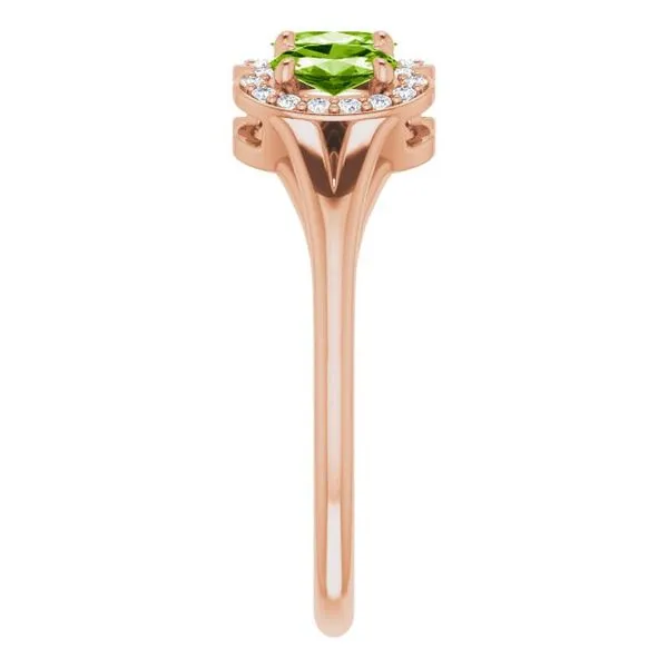 Halo-Style Three-Stone Ring Image 4 James Wolf Jewelers Mason, OH