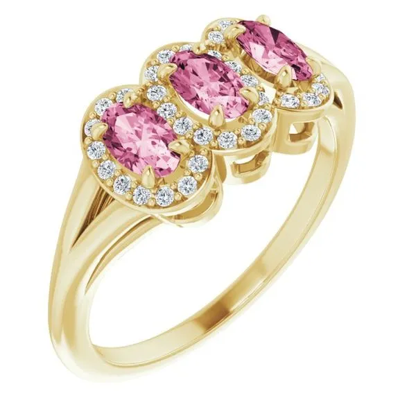Halo-Style Three-Stone Ring Holly's Jewelry Mountain Home, AR