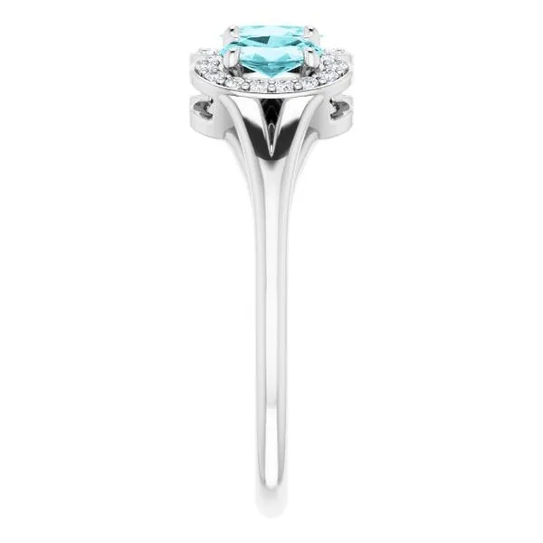 Halo-Style Three-Stone Ring Image 4 Holly's Jewelry Mountain Home, AR