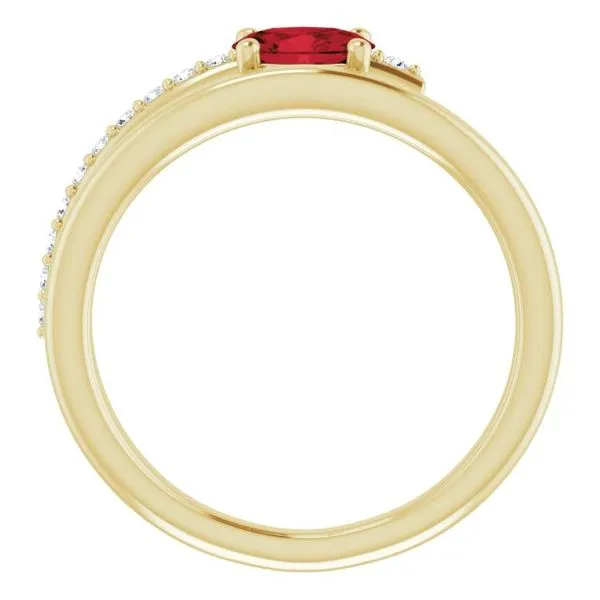 Accented Bypass Ring Image 2 James Wolf Jewelers Mason, OH