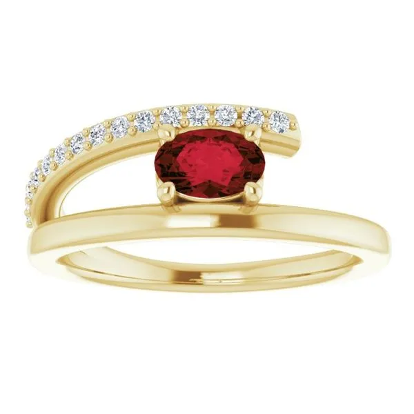 Accented Bypass Ring Image 3 James Wolf Jewelers Mason, OH