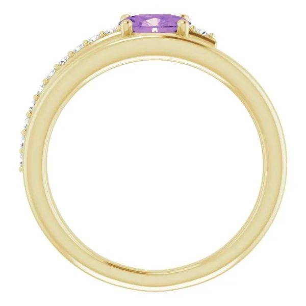 Accented Bypass Ring Image 2 D&M Jewelers Green Bay, WI