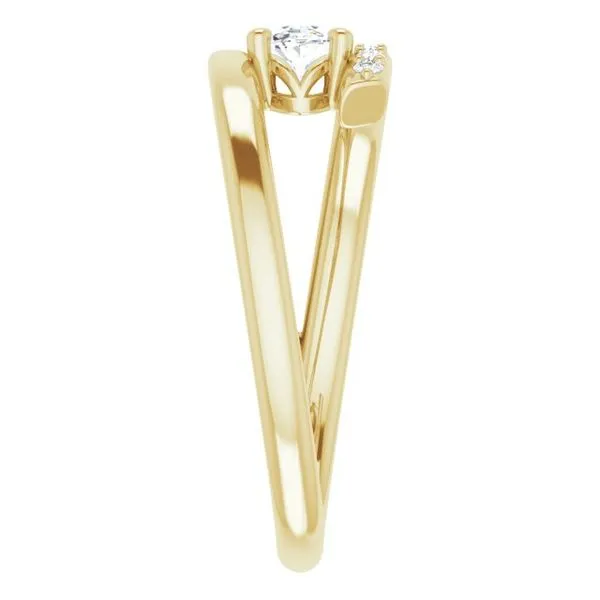 Accented Bypass Ring Image 4 Long Jewelers Chesapeake, VA
