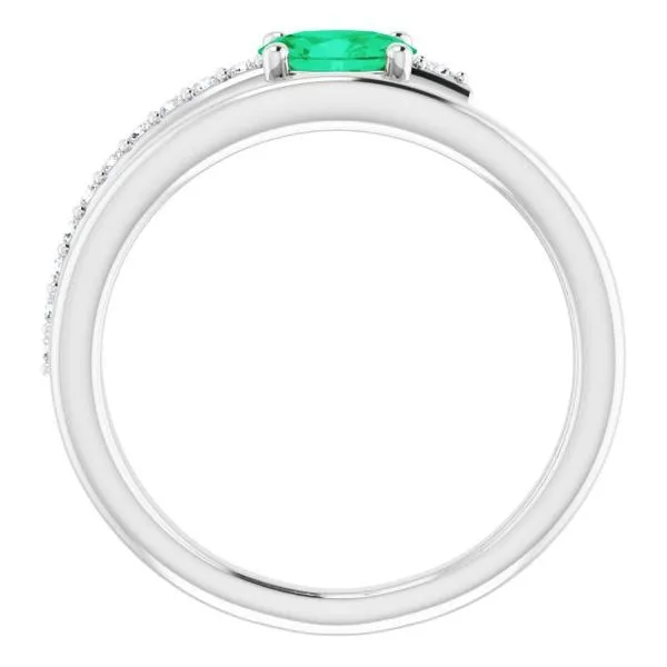 Accented Bypass Ring Image 2 James Wolf Jewelers Mason, OH