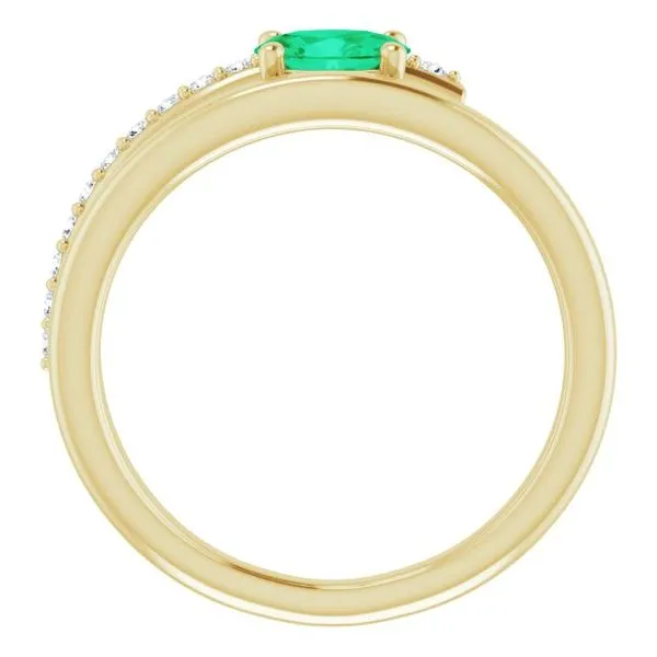 Accented Bypass Ring Image 2 Long Jewelers Chesapeake, VA