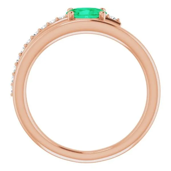 Accented Bypass Ring Image 2 Long Jewelers Chesapeake, VA