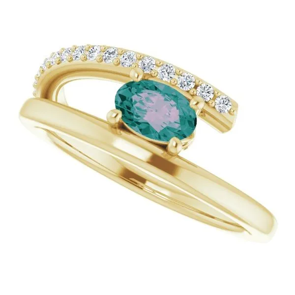 Accented Bypass Ring Image 5 James Wolf Jewelers Mason, OH