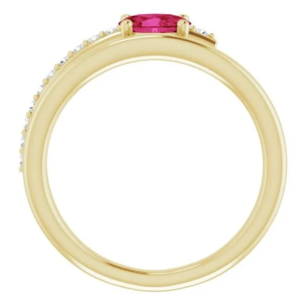 Accented Bypass Ring Image 2 James Wolf Jewelers Mason, OH