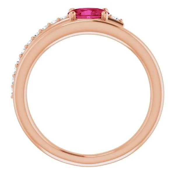 Accented Bypass Ring Image 2 Mendham Jewelers Mendham, NJ