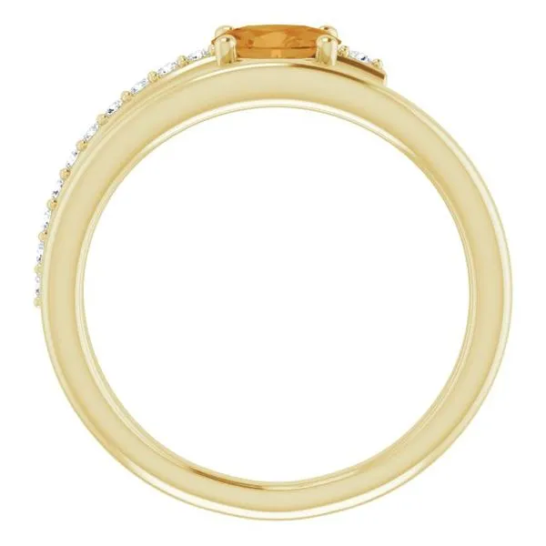 Accented Bypass Ring Image 2 Gysbers Jewelry Waupun, WI