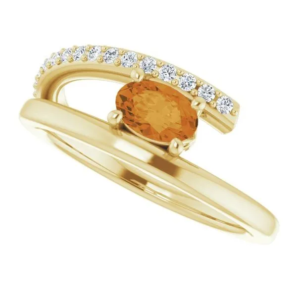 Accented Bypass Ring Image 5 Long Jewelers Chesapeake, VA