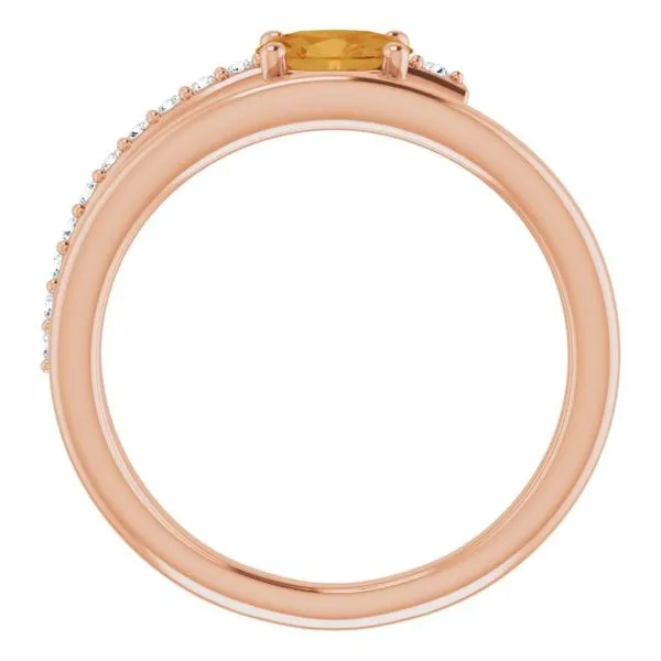 Accented Bypass Ring Image 2 James Wolf Jewelers Mason, OH