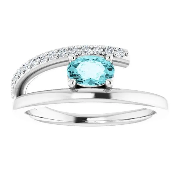 Accented Bypass Ring Image 3 James Wolf Jewelers Mason, OH