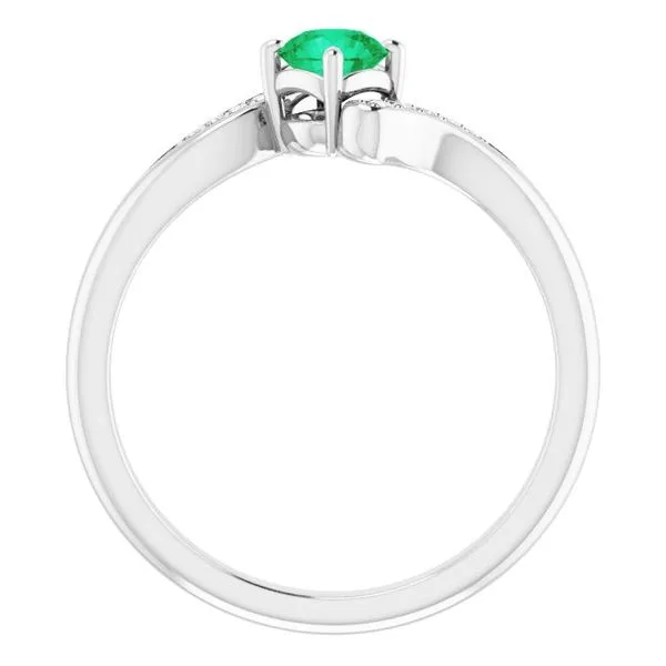 Accented Bypass Ring Image 2 D'Errico Jewelry Scarsdale, NY