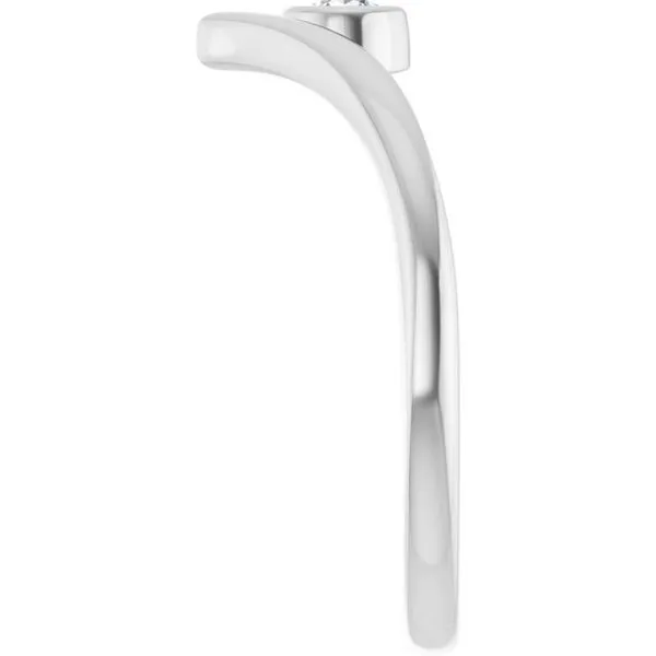 Bezel-Set Solitaire V Ring Image 4 Milan's Jewelry Inc Sarasota, FL