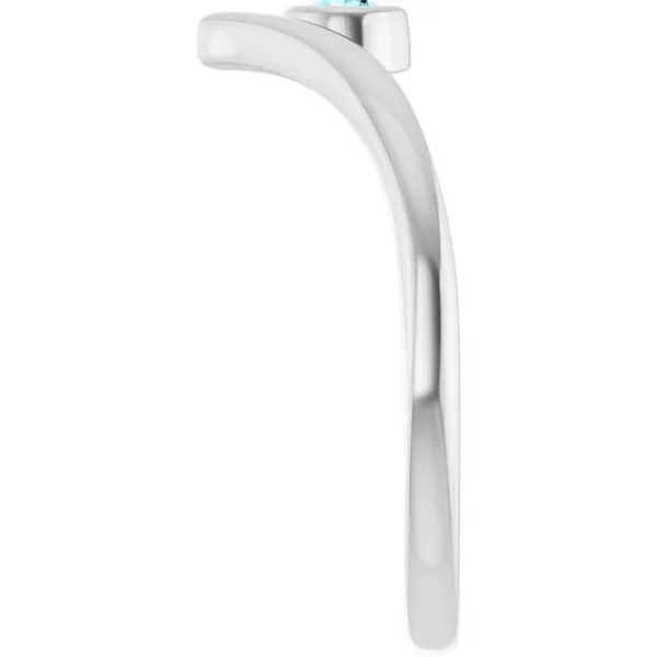 Bezel-Set Solitaire V Ring Image 4 J. Meredith Jewelers Delafield, WI