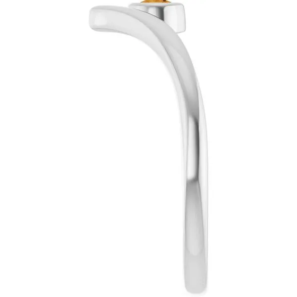 Bezel-Set Solitaire V Ring Image 4 J. Meredith Jewelers Delafield, WI