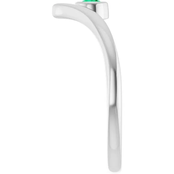 Bezel-Set Solitaire V Ring Image 4 J. Meredith Jewelers Delafield, WI