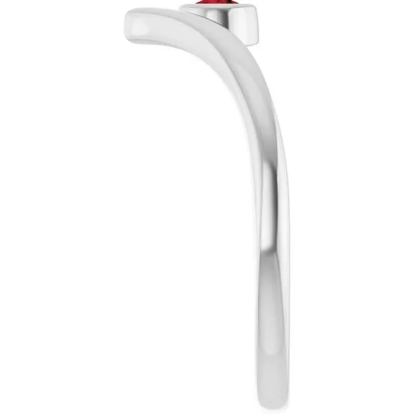 Bezel-Set Solitaire V Ring Image 4 Hopman Jewelers Elkhart, IN