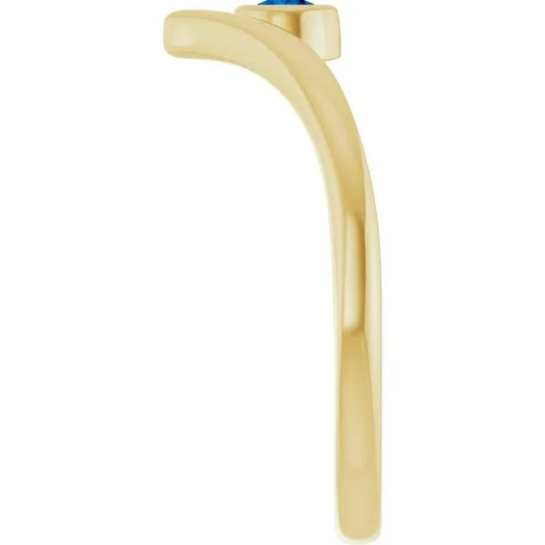 Bezel-Set Solitaire V Ring Image 4 Grayson & Co. Jewelers Iron Mountain, MI