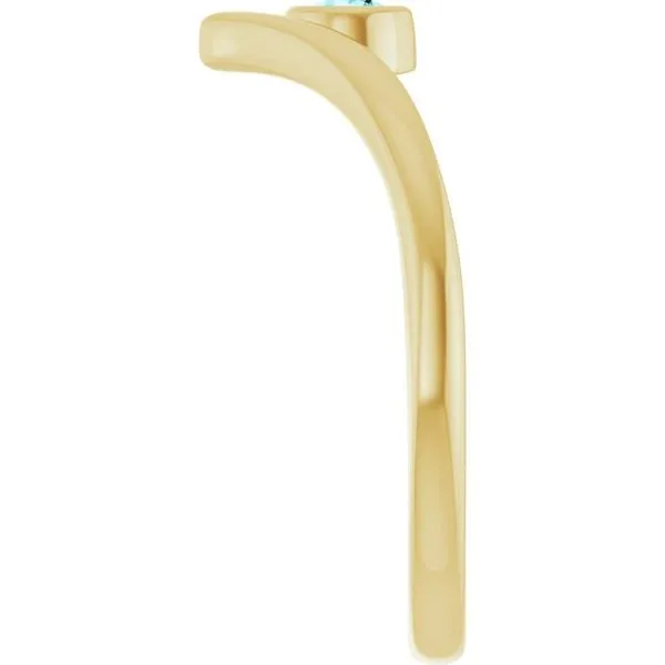 Bezel-Set Solitaire V Ring Image 4 Leslie E. Sandler Fine Jewelry and Gemstones rockville , MD