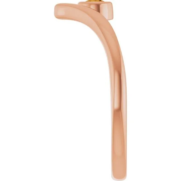 Bezel-Set Solitaire V Ring Image 4 Rasmussen Jewelers Spanish Fork, UT