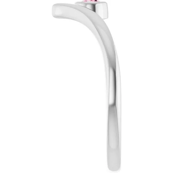 Bezel-Set Solitaire V Ring Image 4 Hopman Jewelers Elkhart, IN