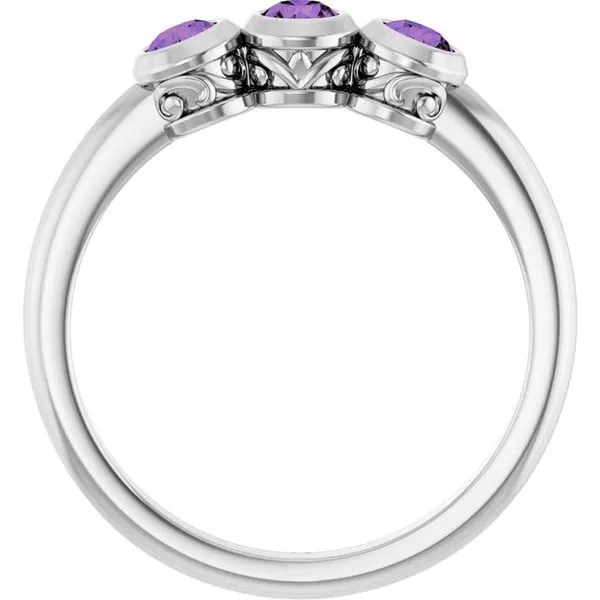 Three-Stone Bezel-Set Ring Image 2 Holly's Jewelry Mountain Home, AR