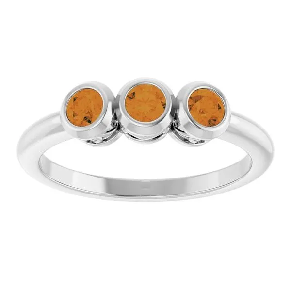 Three-Stone Bezel-Set Ring Image 3 D&M Jewelers Green Bay, WI