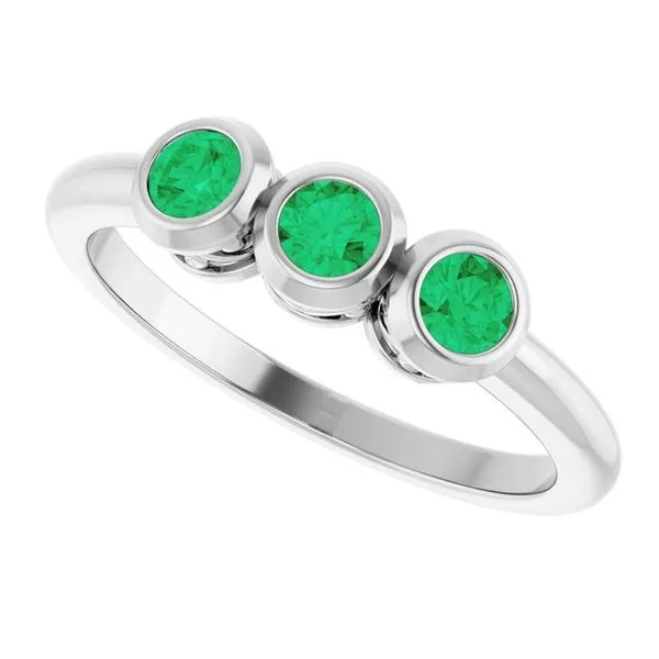 Three-Stone Bezel-Set Ring Image 5 D&M Jewelers Green Bay, WI