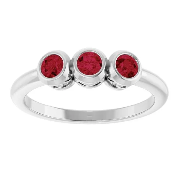 Three-Stone Bezel-Set Ring Image 3 D&M Jewelers Green Bay, WI