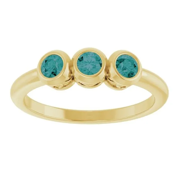 Three-Stone Bezel-Set Ring Image 3 Cherry Street Jewelers Tulsa, OK