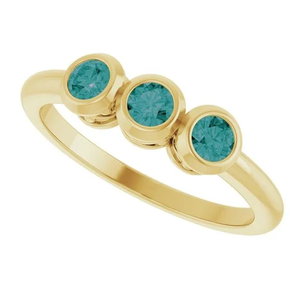 Three-Stone Bezel-Set Ring Image 5 Comstock Jewelers Edmonds, WA