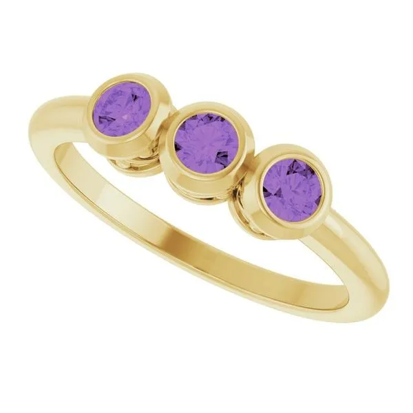 Three-Stone Bezel-Set Ring Image 5 Holly's Jewelry Mountain Home, AR