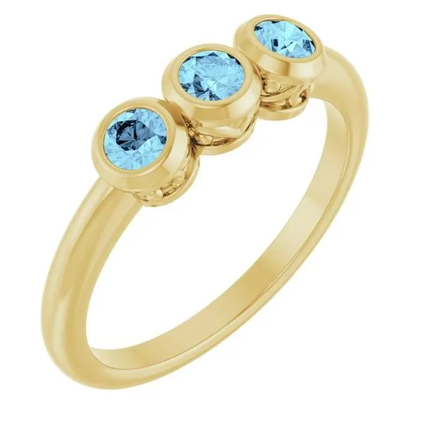 Three-Stone Bezel-Set Ring James Wolf Jewelers Mason, OH