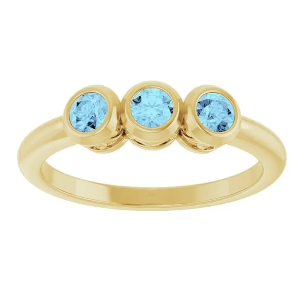 Three-Stone Bezel-Set Ring Image 3 Holly's Jewelry Mountain Home, AR