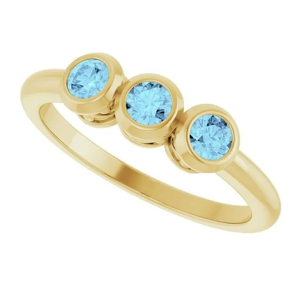 Three-Stone Bezel-Set Ring Image 5 Cherry Street Jewelers Tulsa, OK