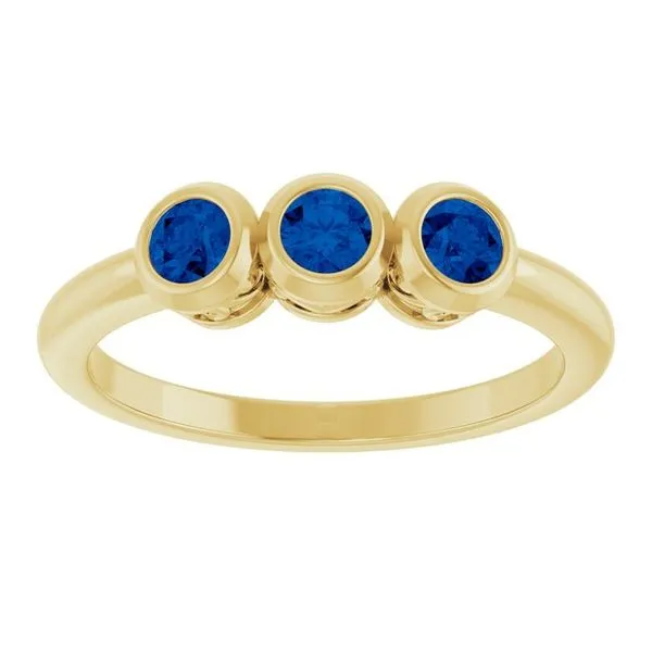 Three-Stone Bezel-Set Ring Image 3 Cherry Street Jewelers Tulsa, OK