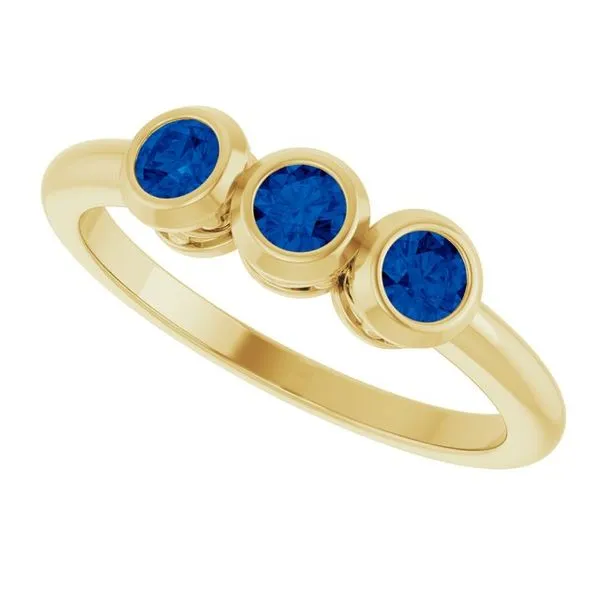 Three-Stone Bezel-Set Ring Image 5 James Wolf Jewelers Mason, OH