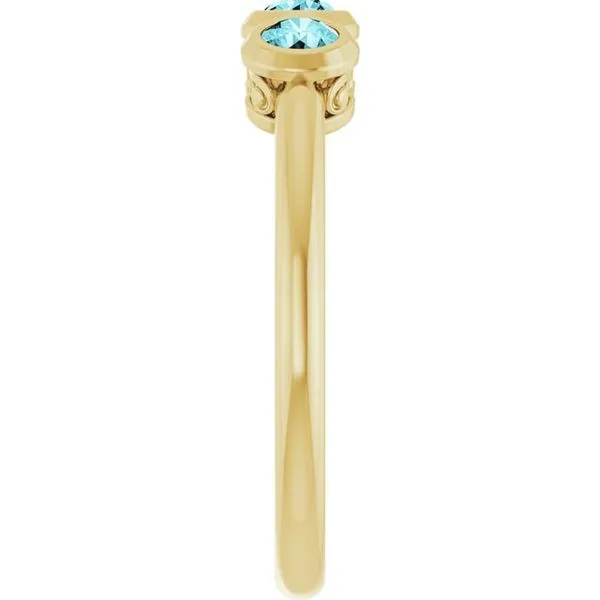 Three-Stone Bezel-Set Ring Image 4 Cherry Street Jewelers Tulsa, OK