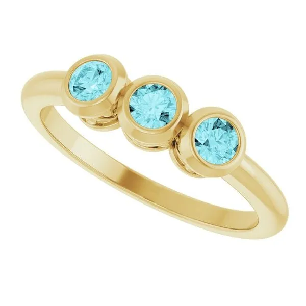 Three-Stone Bezel-Set Ring Image 5 James Wolf Jewelers Mason, OH