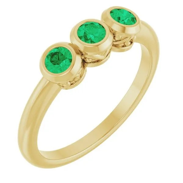 Three-Stone Bezel-Set Ring Blue Heron Jewelry Company Poulsbo, WA